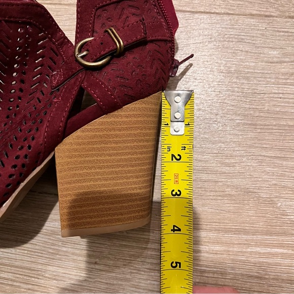 Fall color ankle booties, open toe - Picture 5 of 5